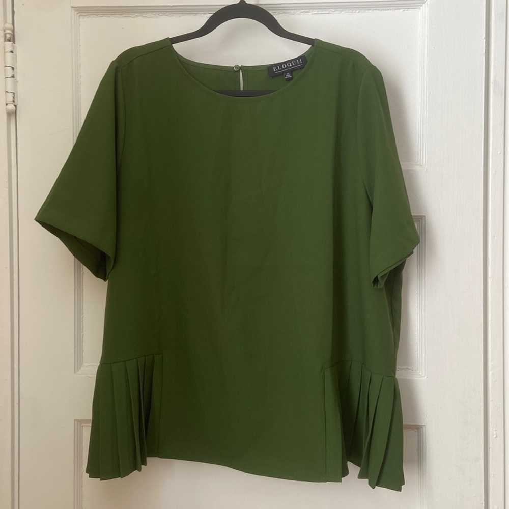 Eloquii green blouse